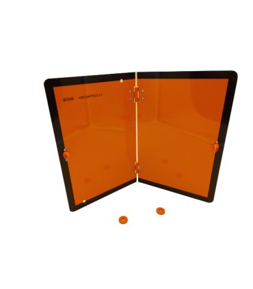 PANEL A.D.R. NEUTRO NARANJA CON BISAGRA METÁLICA VERTICAL