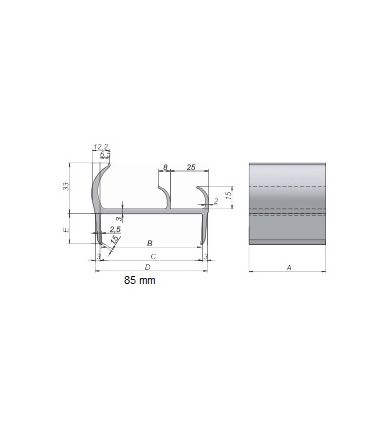 PVC BI-DUREZA 2,8 m.