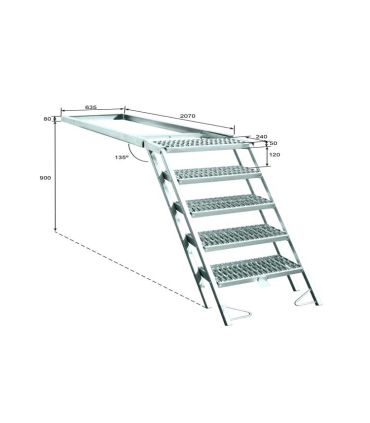 ESCALERA CORREDERA 5 PELDAÑOS