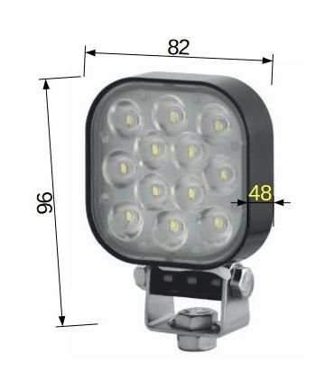 FOCO DE TRABAJO LED INTERRUPTOR ESTANCO 1900 LÚMENES 12/24V