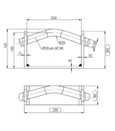 ANILLA DE ENGANCHE DE CONTENEDOR PEQUEÑO ACERO BRUTO