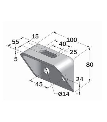 SOPORTE DE CHASIS ZINCADO