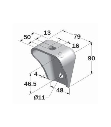 SOPORTE DE CHASIS PEQUEÑO ACERO ZINCADO