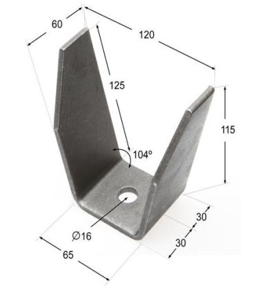 SOPORTE DE CHASIS EN V GRANDE