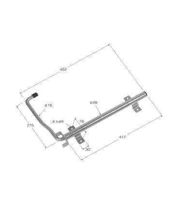 RETENEDOR SUJETA PUERTA CURVO MEDIANO CON 2 SOPORTES EN V