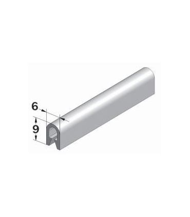 PERFIL CLIPS PVC GRIS CON LA ARMADURA METÁLICA