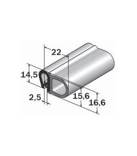 CLIP PVC NEGRO 50 M.