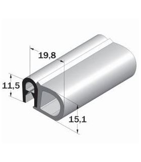 JUNTA DE PUERTA REFUERZO METÁLICO INT. 1-4 mm.