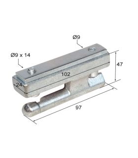BULÓN MACHO BISAGRA LATERAL TIR 10