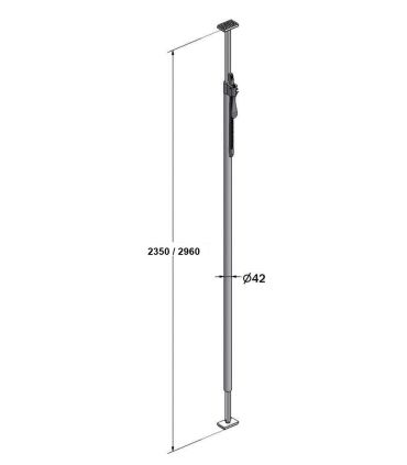 BARRA PUNTAL TRAVESAÑO SUJECIÓN CARGA CARGO-BAR CAMIÓN REMOLQUES