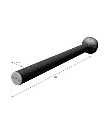 TUBO SOPORTE DE ALETA RECTO DE TECNOPOLÍMERO Ø42 mm CON TORNILLO
