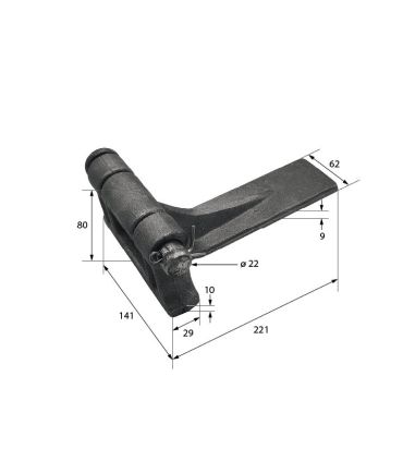 BISAGRA VOLQUETE SOPORTE DOBLE