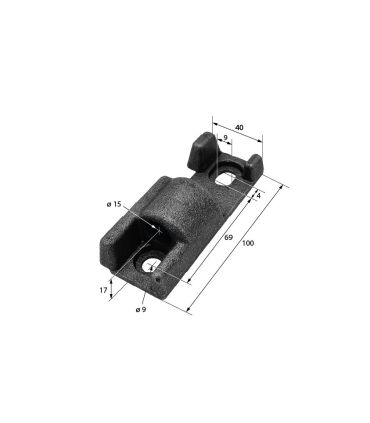 SOPORTE BASE BAJA BULÓN MACHO BISAGRA LATERAL TIR 7