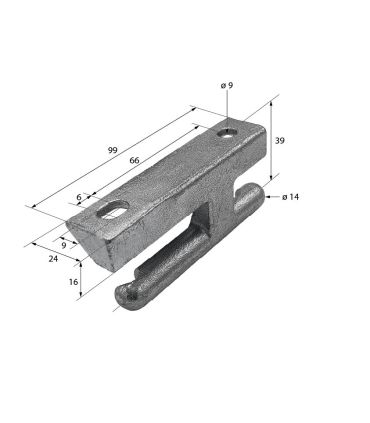 BULÓN MACHO BISAGRA LATERAL TIR 7