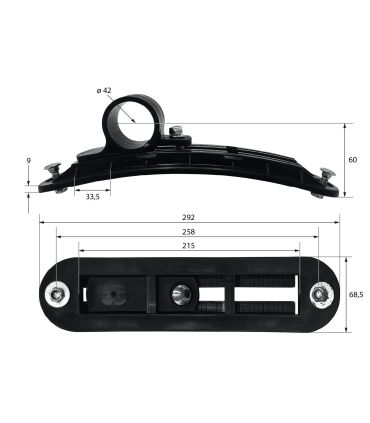 BRIDA SOPORTE FIJACIÓN DE ALETAS GUARDABARROS  REGULABLE PLÁSTICO