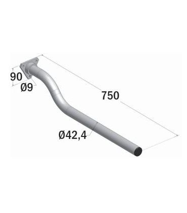 SOPORTE DE ALETAS, GUARDABARROS TUBO CURVO CON PLETINA