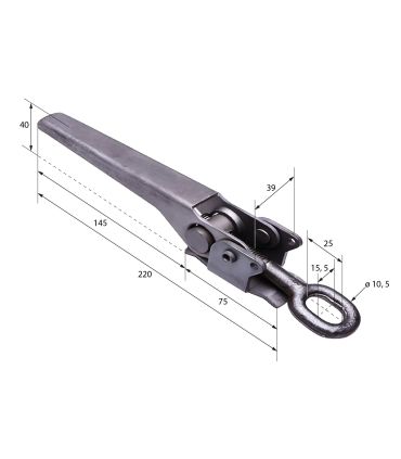 CIERRE DE ANILLA REGULABLE MANGO DE CHAPA
