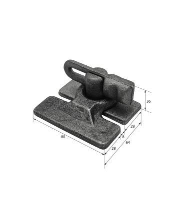 CIERRE ALEMÁN PEQUEÑO ACERO BRUTO