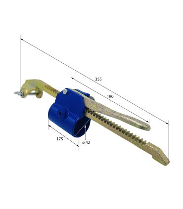 CIERRE CREMALLERA Ø42 PARA BARRA TELESCÓPICA