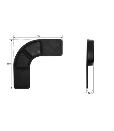 JUEGO 2 CANTONERAS PROTECCIÓN LATERAL PARA-CICLISTA PERFIL ONDULADO