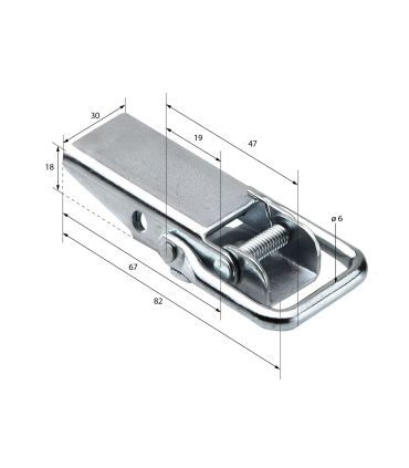 CIERRE ESTAMPADO PEQUEÑO INOXIDABLE MANGO LISO