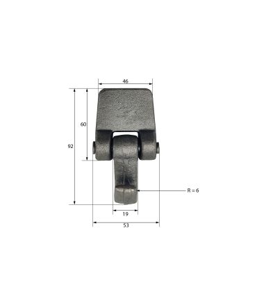 UÑA ARTICULADA MEDIANA ACERO BRUTO