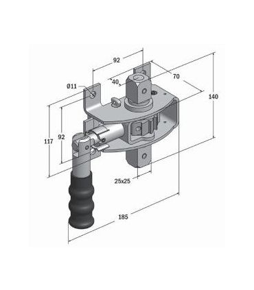 TENSOR DE LONA ARTICULADO CON SEGURIDAD