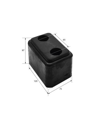 TOPE DE GOMA CAUCHO 120x75x87