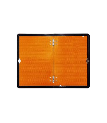 PANEL A.D.R. NEUTRO V11 CON NIDO DE ABEJA NARANJA PLEGADO VERTICAL