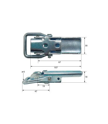 CIERRE ESTAMPADO PEQUEÑO MANGO LISO