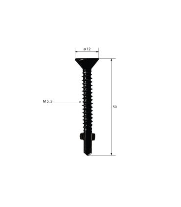 TORNILLO ALAS FIJACIÓN PISOS DE MADERA 50x12 M5,5