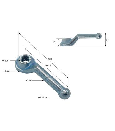 MANILLA ROSCADA 5/8" ACERO ZINCADO