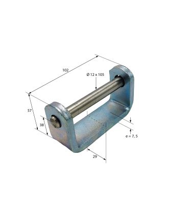 SOPORTE Y EJE DE HEMBRA DE BISAGRA DE CONTENEDOR