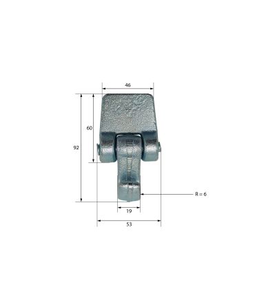 UÑA ARTICULADA MEDIANA ACERO CINCADO