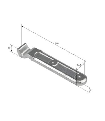 UÑA FIJA GRANDE ACERO BRUTO