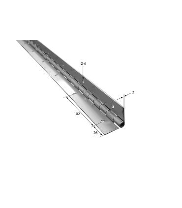 BISAGRA DE LIBRO TIPO PIANO