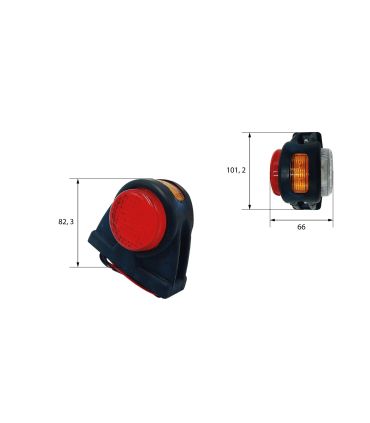 PILOTO LATERAL LED ROJO,BLANCO Y NARANJA