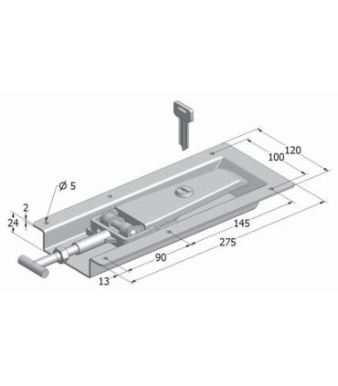 CIERRE BOTELLERO CON LLAVE, CIERRE A EMPOTRAR