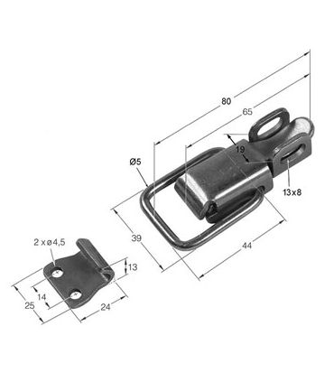CIERRE ESTAMPADO MINI PARA CANDADO CON UÑA