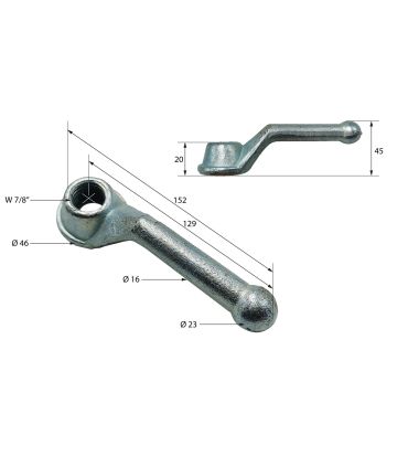MANILLA ROSCADA 7/8'' ACERO CINCADO