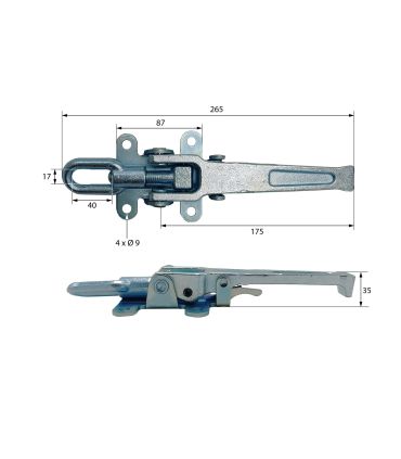 CIERRE DE ANILLA REGULABLE CON MANGO FORJADO