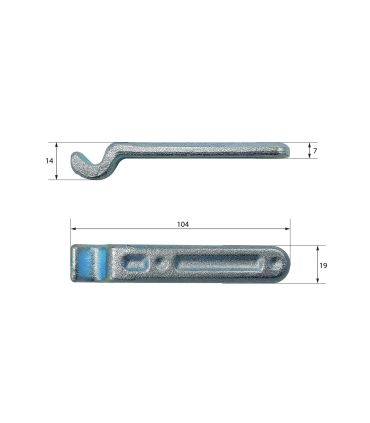 UÑA FIJA PEQUEÑA ACERO CINCADO