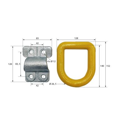 ANILLA DE ESTIBA ATORNILLABLE