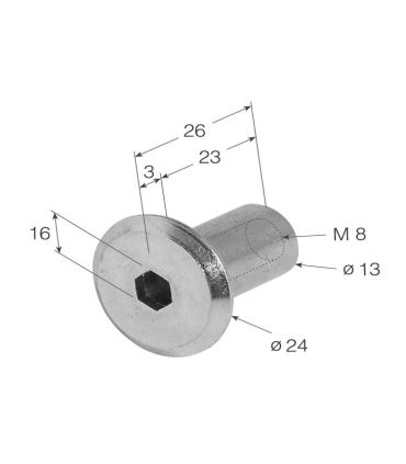 VASO ROSCADO, CHAMPIÑÓN