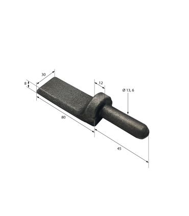 MACHO LISO EJE TORNEADO MEDIANO Ø14