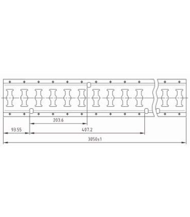 RAIL DE AMARRE ANCLAJE FRIGORÍFICO CARGA UNIVERSAL PLANO RAÍL COMBI