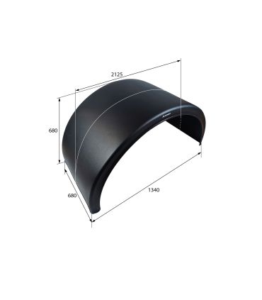 ALETA GUARDABARRO BASE REDONDA 670x2125x1340 DOMAR | PiezaCamión