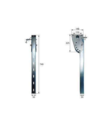 SOPORTE ARTICULADO ANTICICLISTA PARACICLISTA CON PASADOR