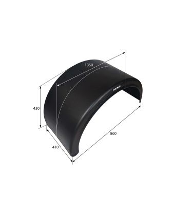 ✔ALETA GUARDABARRO BASE REDONDA 410x1350x860 DOMAR ✔ | PiezaCamión
