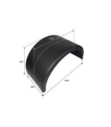 ✔ ALETA GUARDABARRO BASE REDONDA 500x1700x1000 DOMAR ✔ | PiezaCamión